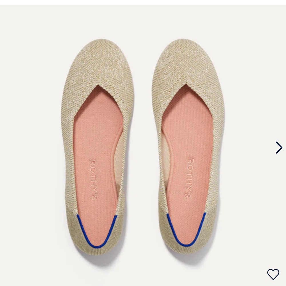Rothy’s flats - light gold metallic size 7